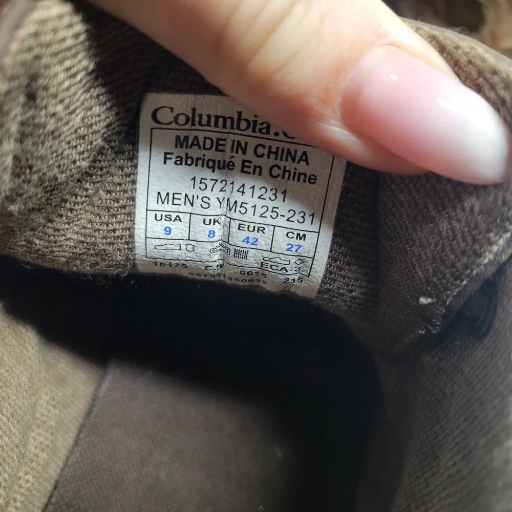 Columbia Redmond Brown Leather Chukka‎ Boots Mens Lace Up Mid Top Hiking Shoes 9